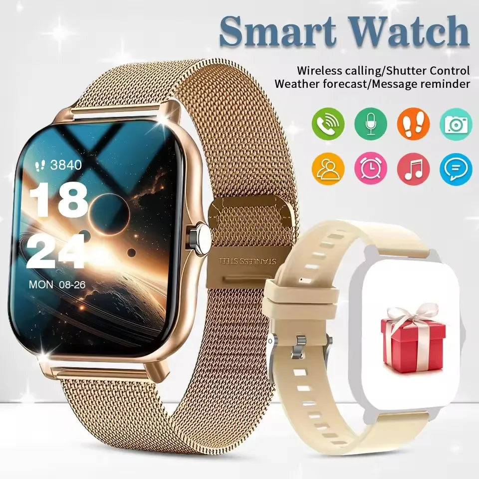 2026 New Bluetooth Call Smart Watch Information Push Men Women Health Monitoring Watch Pedometer IP68 Smartwatch For Android IOS