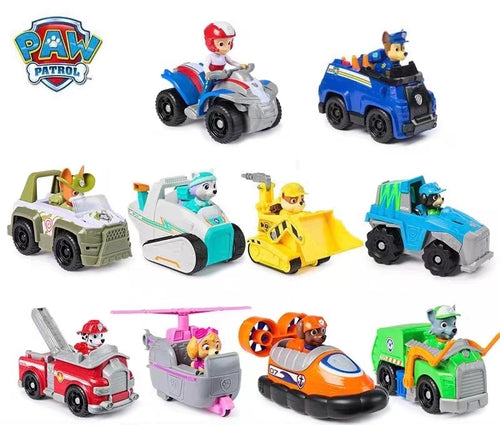 100% Genuine Paw Patrol Kids Toy vehicles with Action Figure Dogs Anime Doll Kids Model Children Birthday Christmas Gift