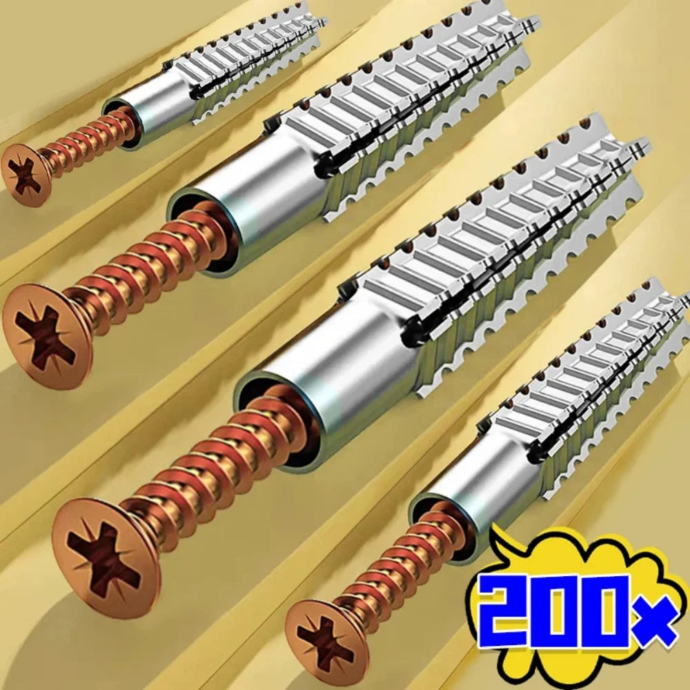 10/500 Set Expansion Pipe with Screw Self Tapping Screw Drilling Plug Expansion Bolt Tools for Hollow Walls Tile Drywall Anchors