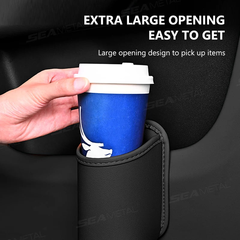 SEAMETAL Universal Car Door Cup Holder Box Back Clip Design Drink Rack Storage Bin Car Seat Back Water Cup Box Organizer Pocket