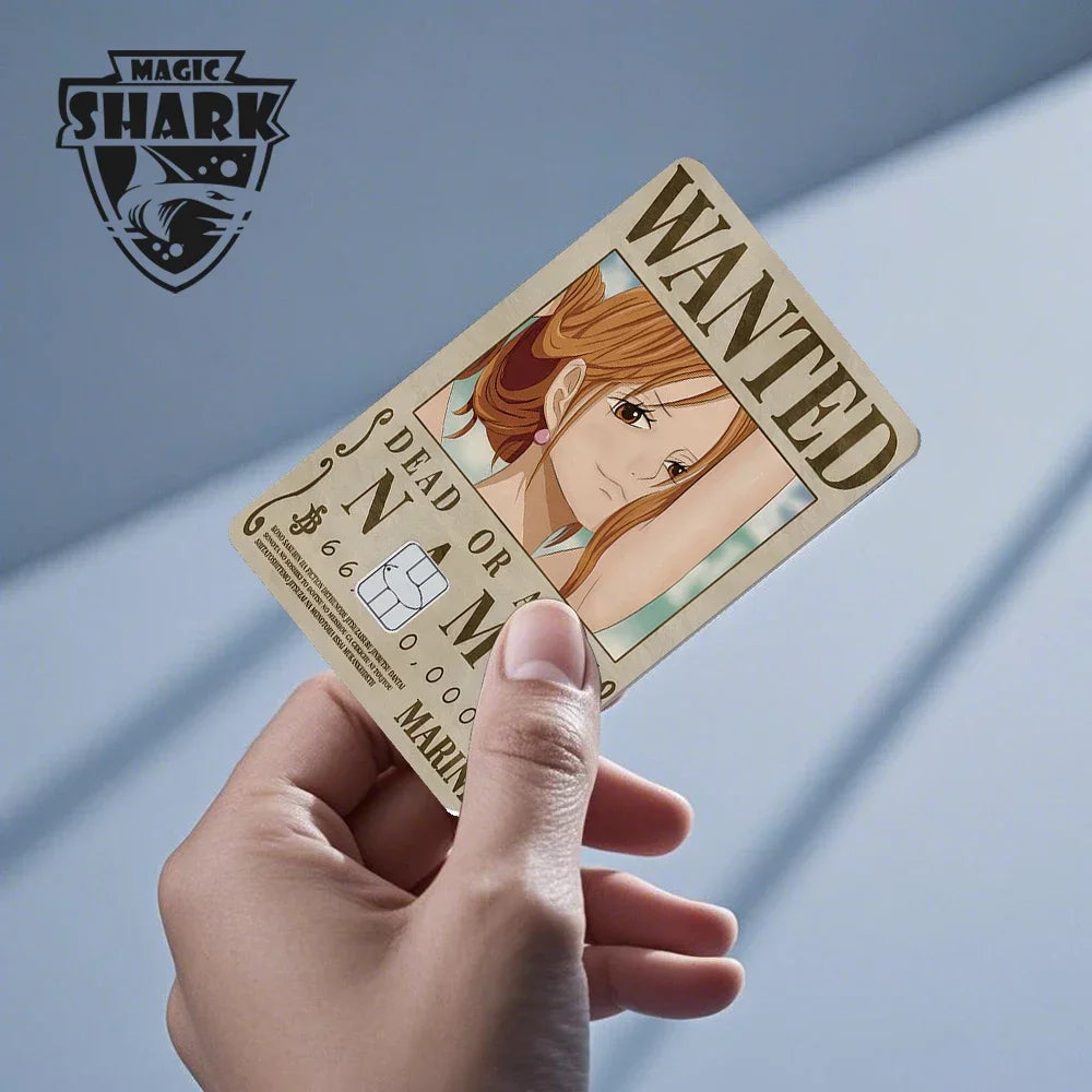 Magic Shark Wanted Anime 3M PVC Matte No Fade Skin Cover Sticker for Metro Debit Credit Card