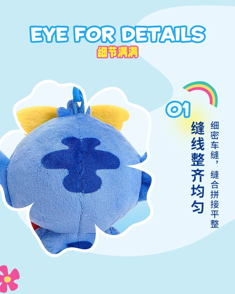 Genuine Disney Stitch Lotso Plush Toys Keychain Pendant Accessories Cute Cartoon Stuffed Doll Key Ring Toys Key Chain Gift