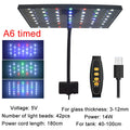 USB Aquarium LED Light Full Spectrum Aquatic Plant Grow Lamp Fish Tank Adjustable Brightness Dimmable Timed 360° Rotatable Light