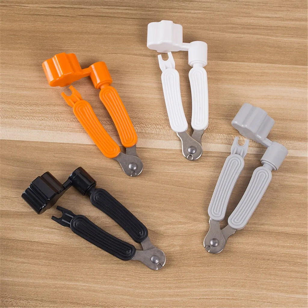Guitar String Winder String Cutter Bridge Pin Puller 3 IN 1String Peg Winder Guitar Repair Tool Black
