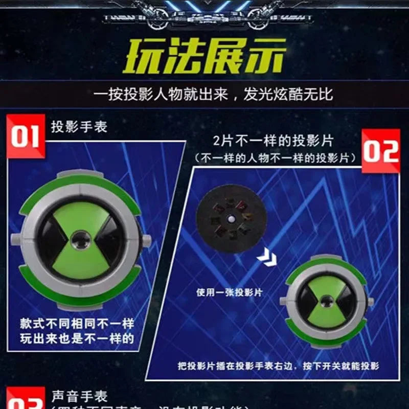 Ben10 Omniverse Action Figures Omnitrix Ben Tennyson Projection Watch Sound Light Doll Model Collect Ornaments Gifts Toy