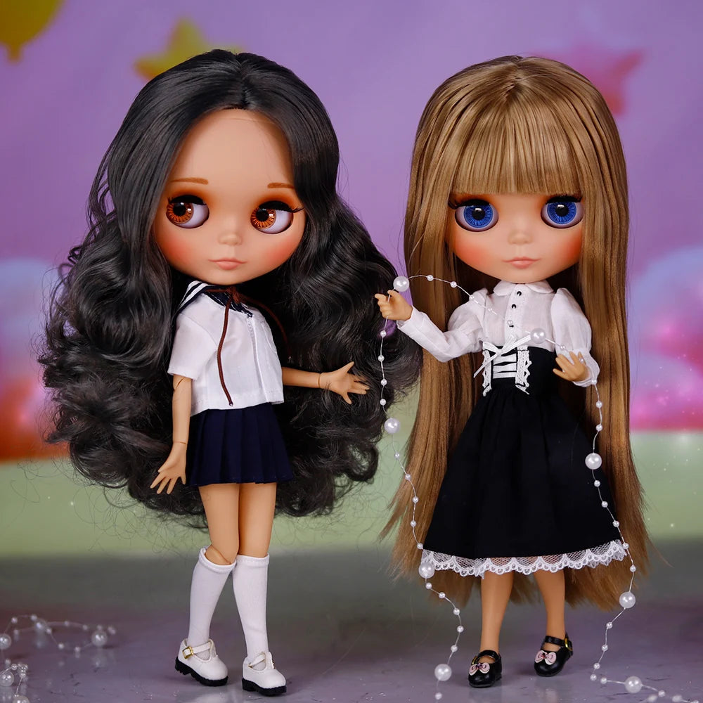 ICY DBS Blyth Doll Tan Skin Matte Face With Eyebrows Special Price 1/6 BJD JOINT body Neo Christmas Gift Anime