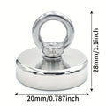 D16~D42mm Super Strong Neodymium Fishing Hook N52 Heavy Duty Rare Earth Neodymium with Countersunk Hole Eyebolt Salvage Magnetic