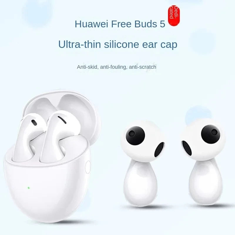 Silicone Eartips for Huawei FreeBuds 5 Earphone Cover Anti Drop EarPlug Cover Half In Ear Sport Noise Reduction Ear Cap