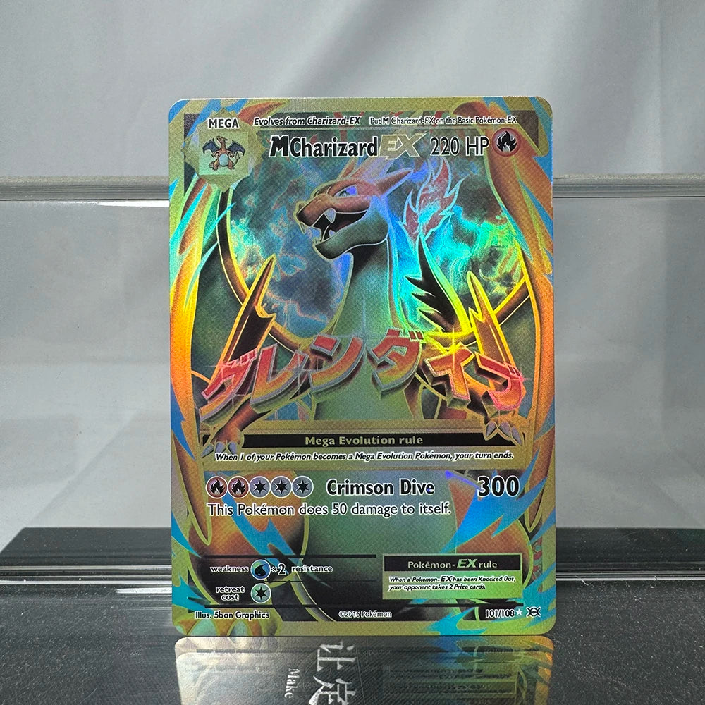 Charizard PTCG Single Collection Card 1st Edition 1996 Vmax Ex Rare Rainbow Card PKM Proxy Cards Toys Gifts