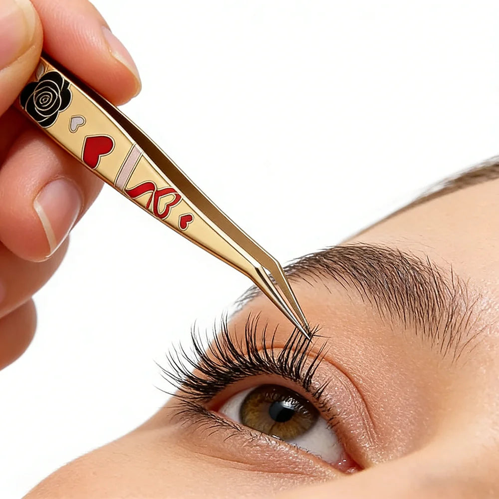 1pc High Precision Lash Tweezers Stainless Steel Eyelash Tweezers Lash Extensions Lash Tweezers for Eyelash Extension Straight