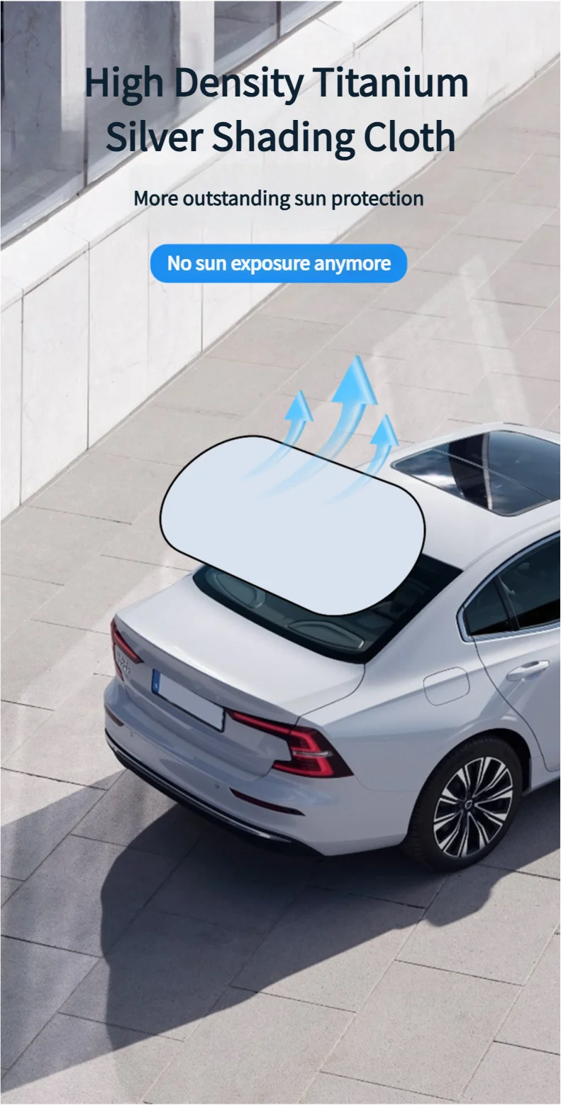 UV-Reflective Car Sun Shade Cover Rear Windshield Sun Protection Sunshade Heat-Isolation Car Privacy Curtains Foldable Storage