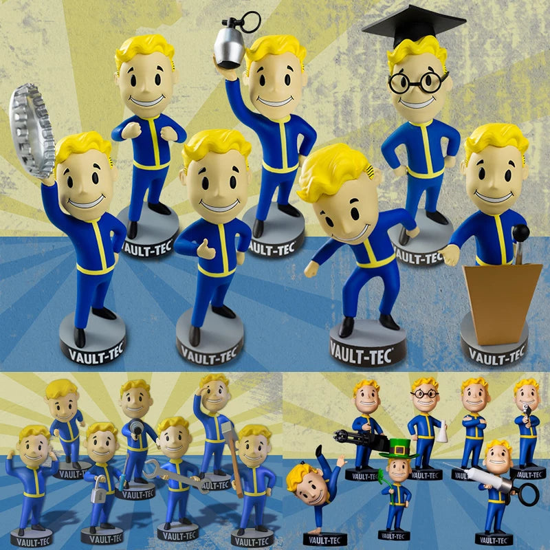 Hot Vault Boy Generation 7 Shaking Anime Action Figure Statue Model Room Ornament Toys Collectible Childrens Surprise Xmas Gifts