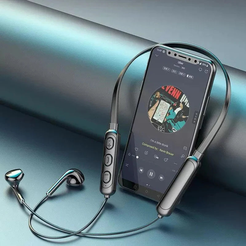 Wireless 9D Bluetooth-compatible 5.2 Headset NeckHanging TWS Stereo Noise Reduction Universal 5.0 Sports Headset with Microphone