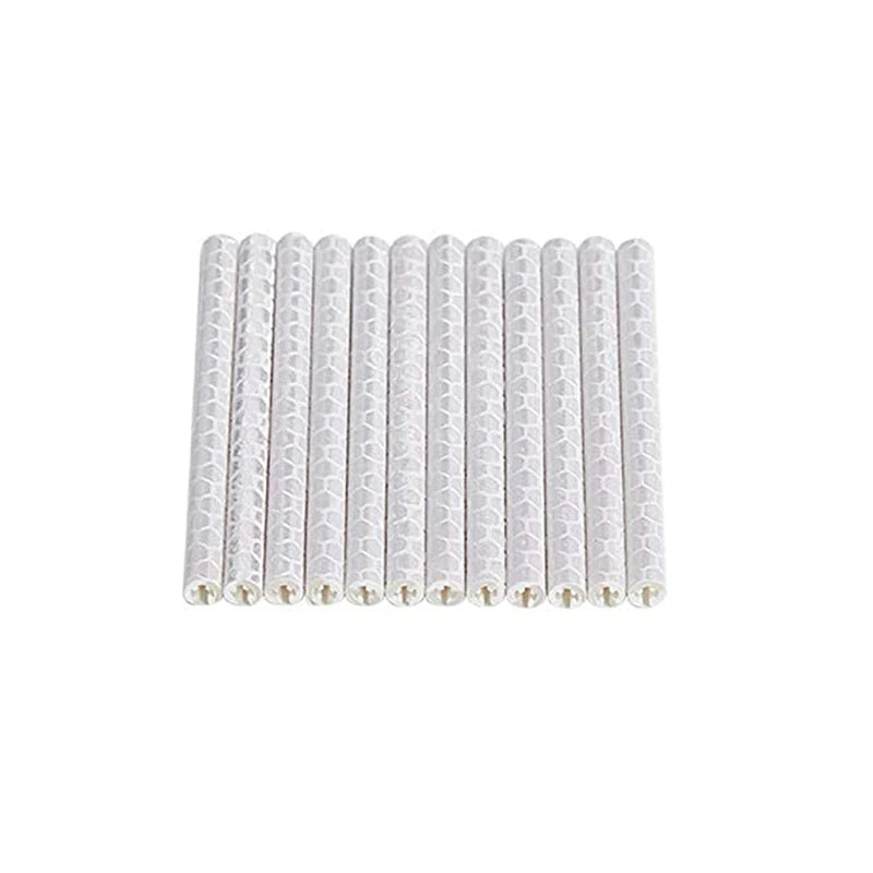 12PCS/Bag Bicycle Wheel Spokes Reflective Sticker Tube Strip Warning Light DIY 7.5cm MTB Cycling Reflector Reflective Safety Kit