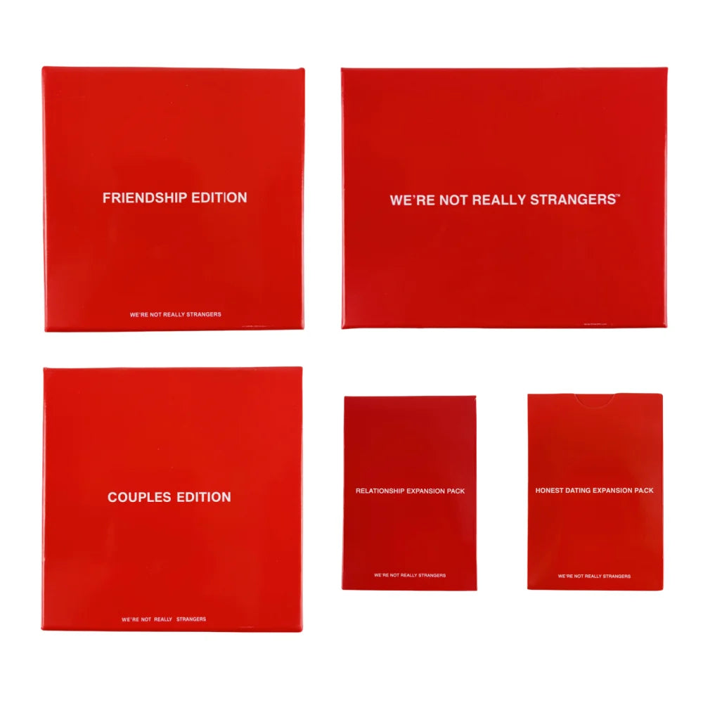 WE'RE NOT REALLY STRANGERS - an Interactive Adult Card Game Family Couples Friendship Edition - A Best Friend Wildcards