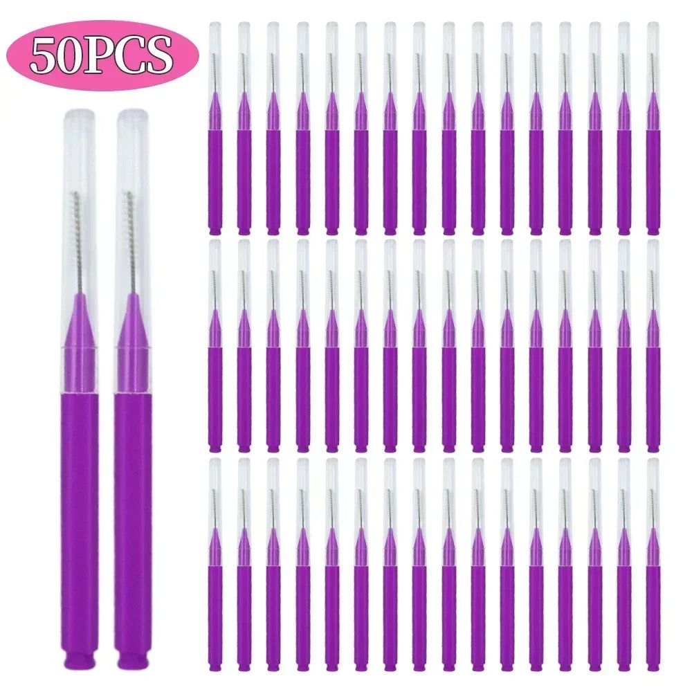 5/10/50PCS Mini Eyebrow Brush Brow Perm Brush Disposable Brow Lifting Brushes Bendable Micro Eyelash Brush Applicators Tools