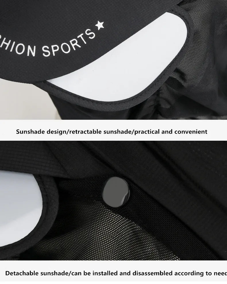 360 ° portable fishing sun hat, outdoor cycling and hiking sun protection, detachable and adjustable fishing equipment
