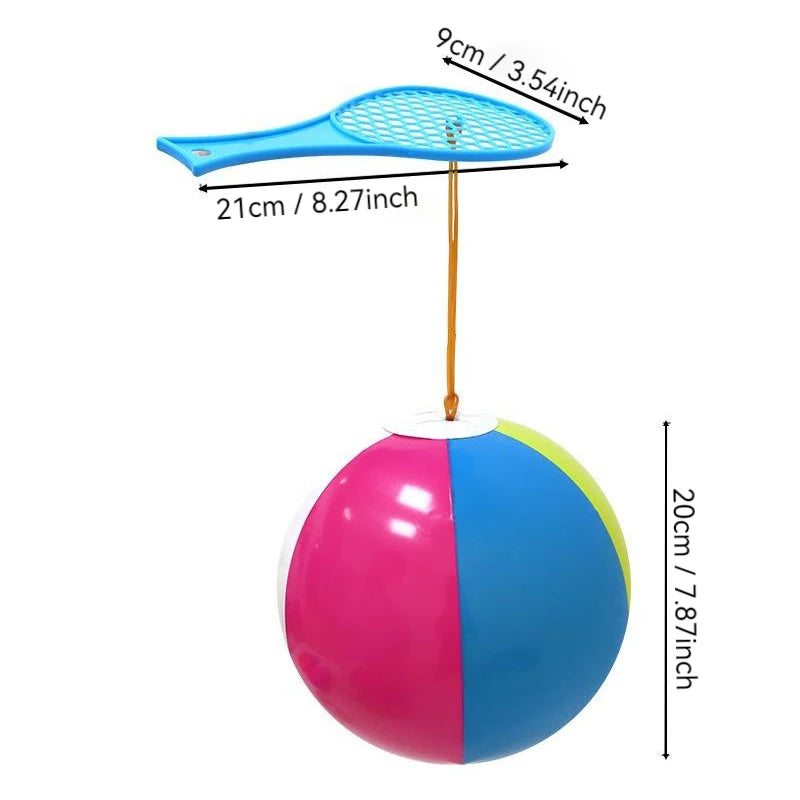 1 Set Kids Bouncing Ball Toy Colorful Inflatable Balloons Reaction Training Interactive Outdoor Sport Toys Fun Stress Relief Gif