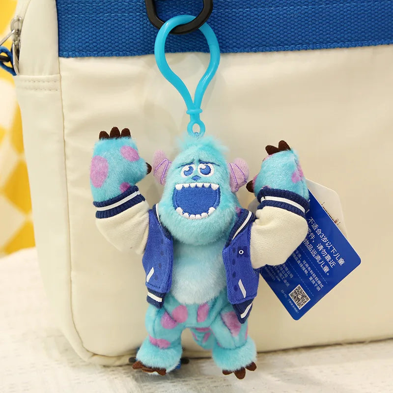Genuine Disney Stitch Lotso Plush Toys Keychain Pendant Accessories Cute Cartoon Stuffed Doll Key Ring Toys Key Chain Gift