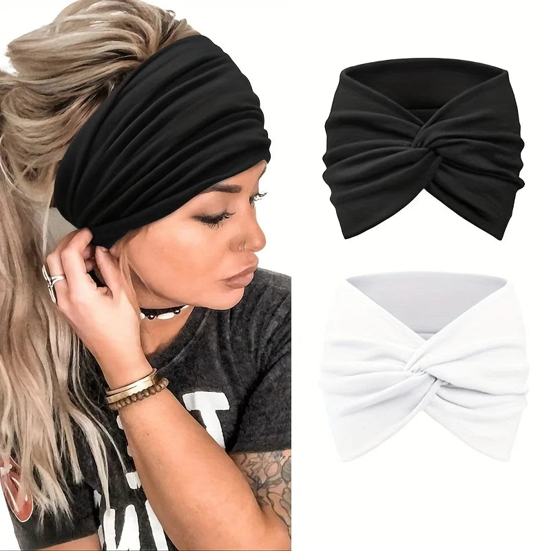 Loose Sports Headband for Women, Yoga Elastic Headband for Running, Tied Headband for Sports Hair Accessories