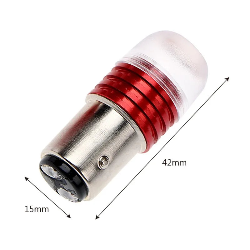 10pcs Car 12V LED Rear Taillight Tail Brake Light Strobe Flashing LED Lamp Motorcycle Warning Light Bulb Red Stronger Light