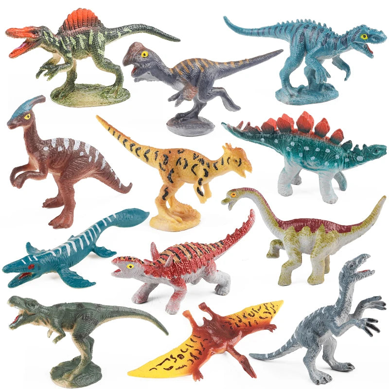 Oenux Mini Wild Wild Forest Animals Insect Dinosaur Model Owl Fox Squirrel Hedgehog Fox Frog Figurines Cake Toppers Kid Toy Gift