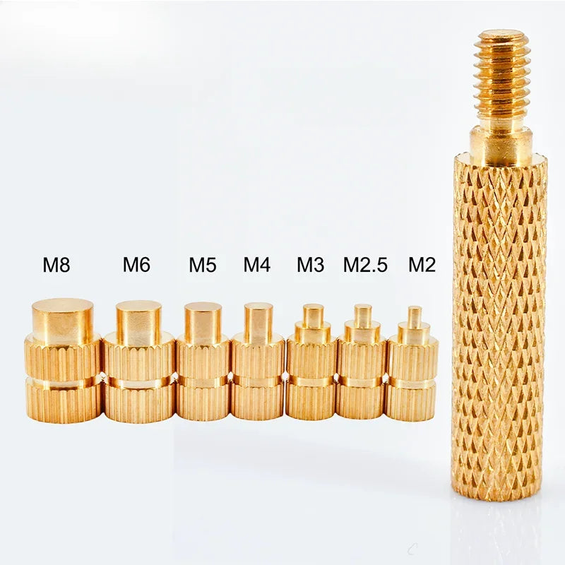 M2 M3 M4 M5 M6 Threaded Heat Set Insert Tool for 3D Printing Components Loptop Plastic Part Soldering Iron Tip Brass Knurled Nut