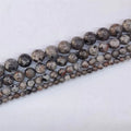 Natural Stone Round Flame Stone Beads Yooperlite Fire Sodalite Loose Spacer Beads for Jewelry Making DIY Bracelets Necklace 15''