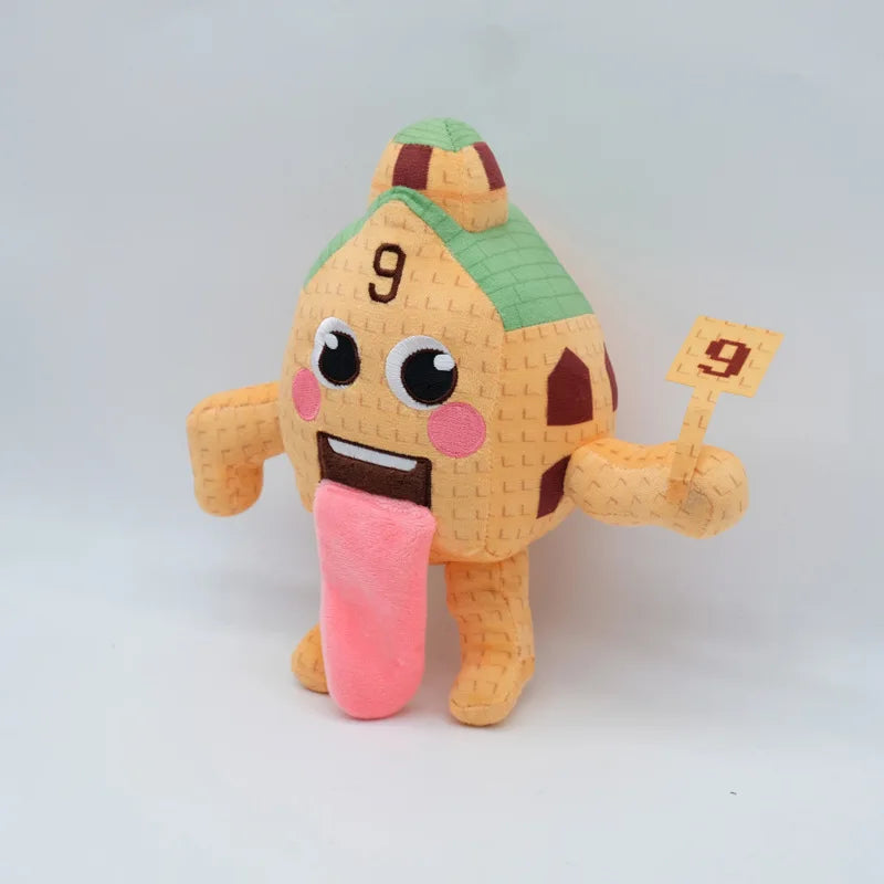 NEW Steal A Brainrot Esok Sekolah Plush Hot Game Peripheral Plushie Cute Cartoon No. 9 House Stuffed Doll Toy Gamer Fans Gift