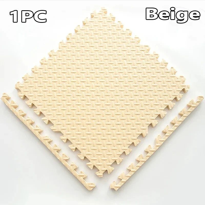 1-16PCS 30*30cm  Sports Gym Protection EVA Leaf Grain Floor Mats Yoga Fitness Non-Slip Splicing Rugs Thicken Shock Room Workout