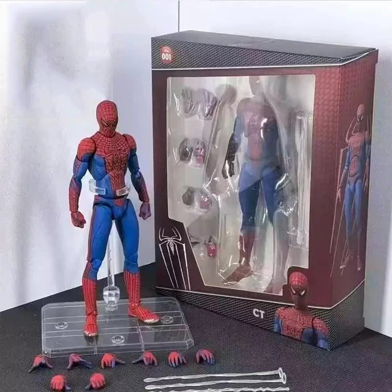 Ct Toys Mafex 001Spiderman Peter Parker Andrew Garfield The Amazing Spider-Man Shf Anime Action Figure Figurine Toys Customized