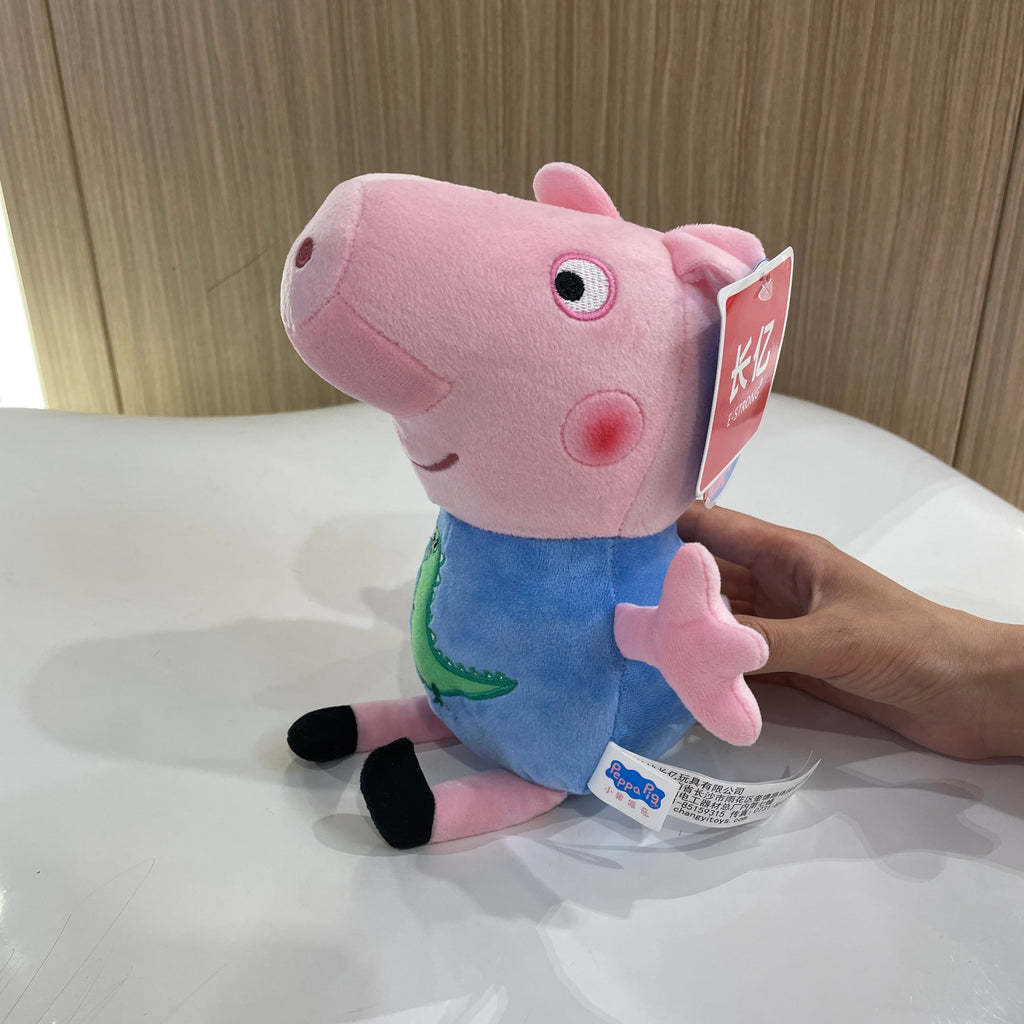 2pcs/set Genuine Peppa Pig kids Plush Toys peppa with Teddy bear George with Dinosaur Soft Stuffed Dolls Kids Toys original box