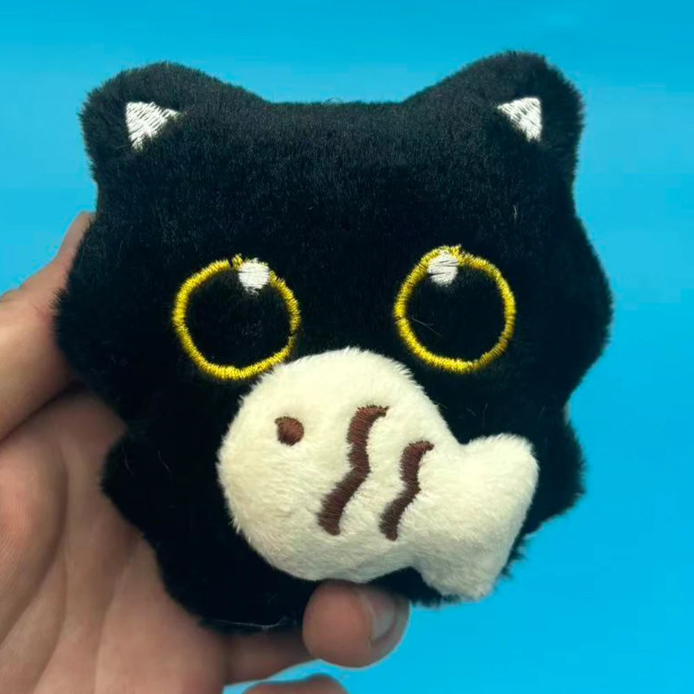 NEW Cute Black Cat Plush Toy Doll Small Pendant Cuddly Pillow Cushion Ins Black Cat Plush Toy Doll for Boy Girl Birthday Gifts