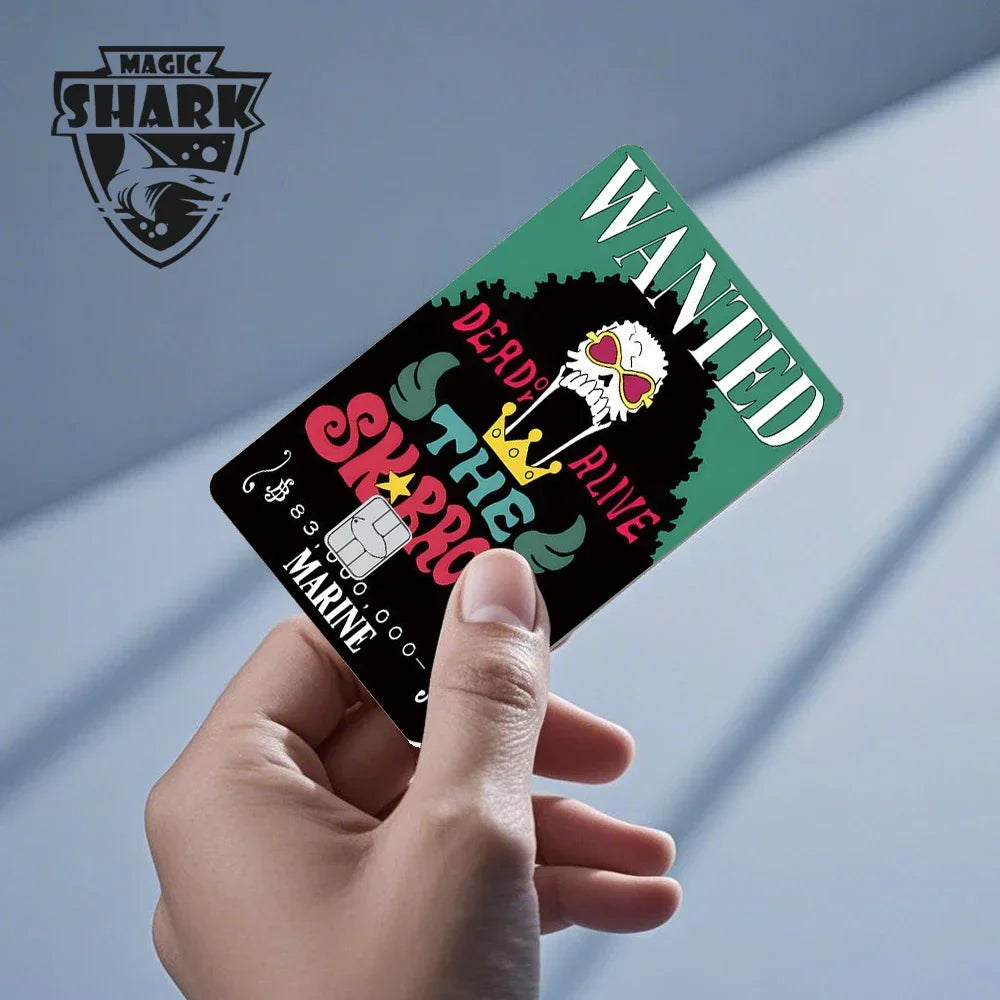 Magic Shark Wanted Anime 3M PVC Matte No Fade Skin Cover Sticker for Metro Debit Credit Card