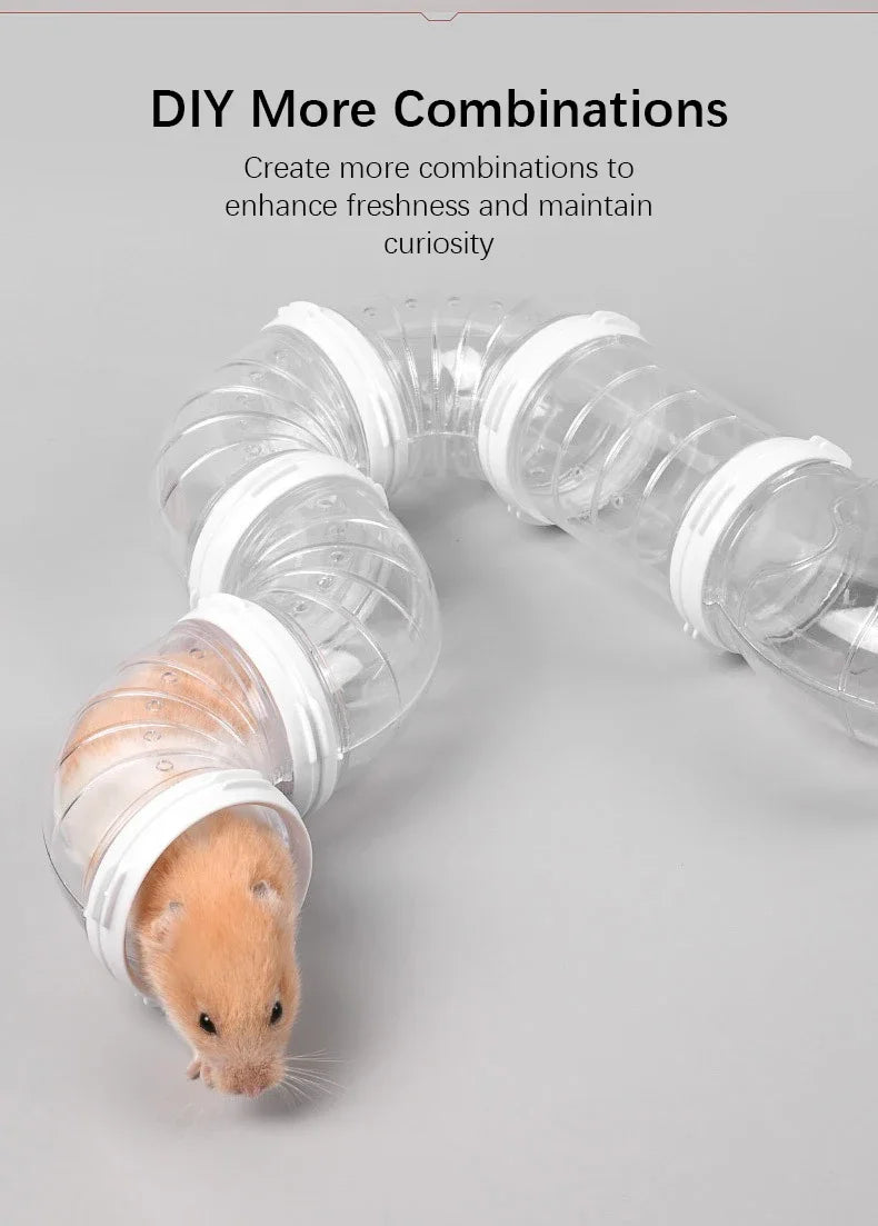 New Hamster Coop External Pipelines Can Be Randomly Spliced DIY Landscape Design Pipes Hamster Cage Modification Movement Tunnel