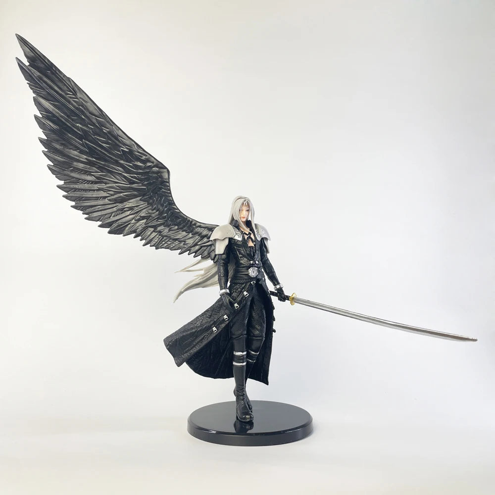 28cm Sephiroth Anime Figure Rebirth One-Winged Angel Action Figure Collection Model Desktop Ornaments Decoration