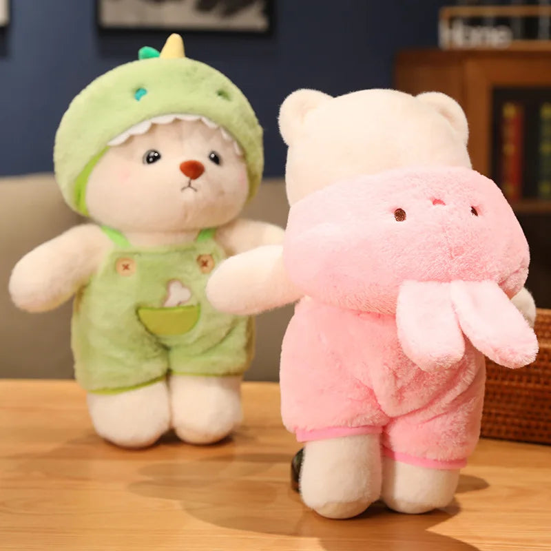 25/35cm Anime Cosplay Joint Bear Plush Toy Cute Stuffed Animals Bunny Duck Shark Pig Plushies Doll Kawaii Soft Toys For Girls