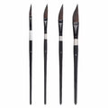 4pcs Pull Wire Paint Brush Set - Nylon Knife-Shaped Watercolor Pen for Gouache, Acrylic & Fine Detail Art