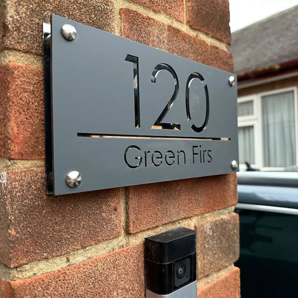 Customized Sign Outdoor House Number Plate Personalized Family Address Name Hotel Sign 3D Acrylic Laser Cut Wall Plaque