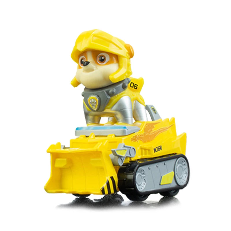Genuine Paw Patrol PVC Cartoon Model Car 4-6cm Ryder Mashall Chase Rubble Skye Puppy Patrol Toys Figure Children Christmas Gifts