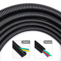 3/5/10m PP Insulated Corrugated Pipe AD 7.5 ~ 34.5mm Wire Harness Threaded Hose Plastic Auto Mechanical Line Protection Sleeving