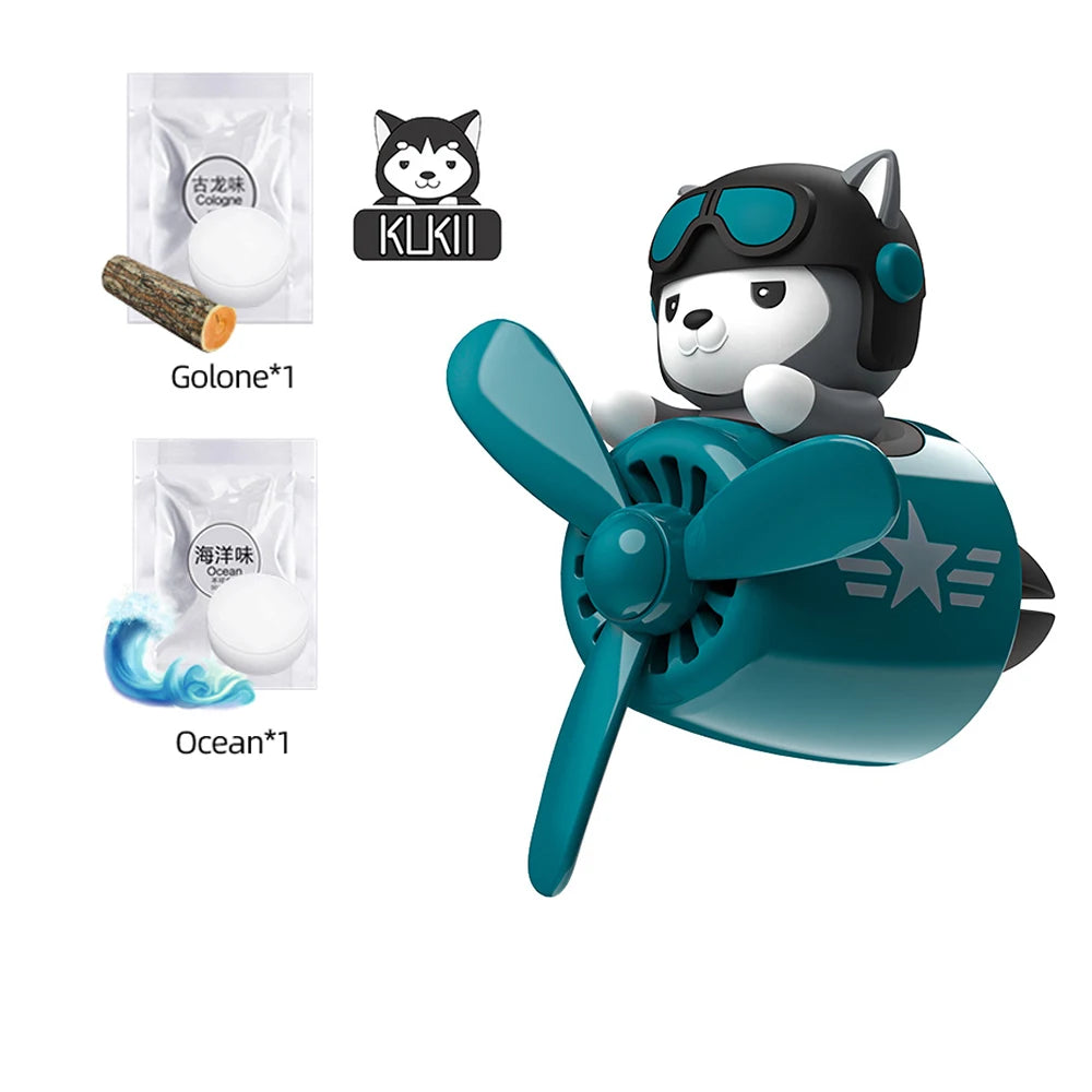 Cool Bear Pilot Car Air Freshener Rotating Propeller Air Outlet Perfume Fragrance Flavoring 자동차 공기 청정기 Accessories 방향제 차량용