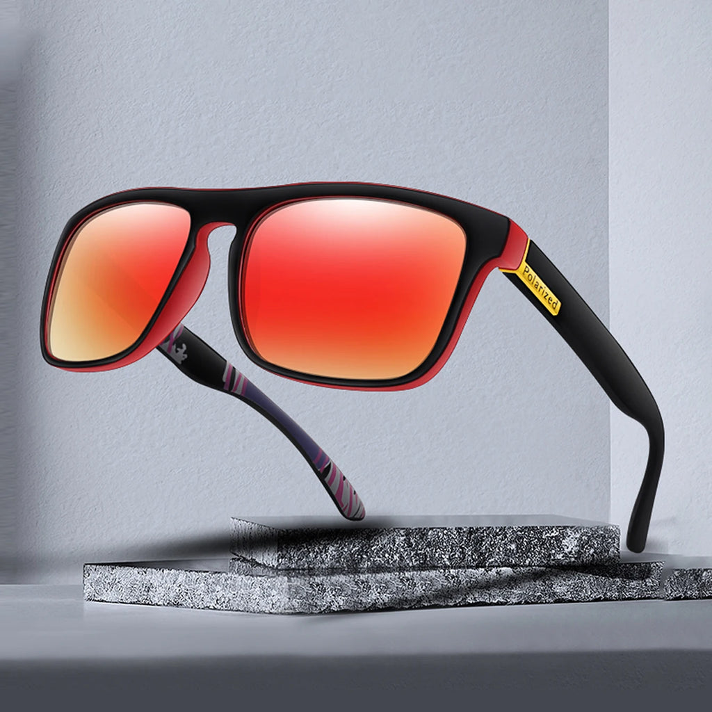 LOISRUBY Brand Polarized Cycling Sunglasses Men Car Driving Color Changing Bike Motorcycle Square Frame Hinking Festival