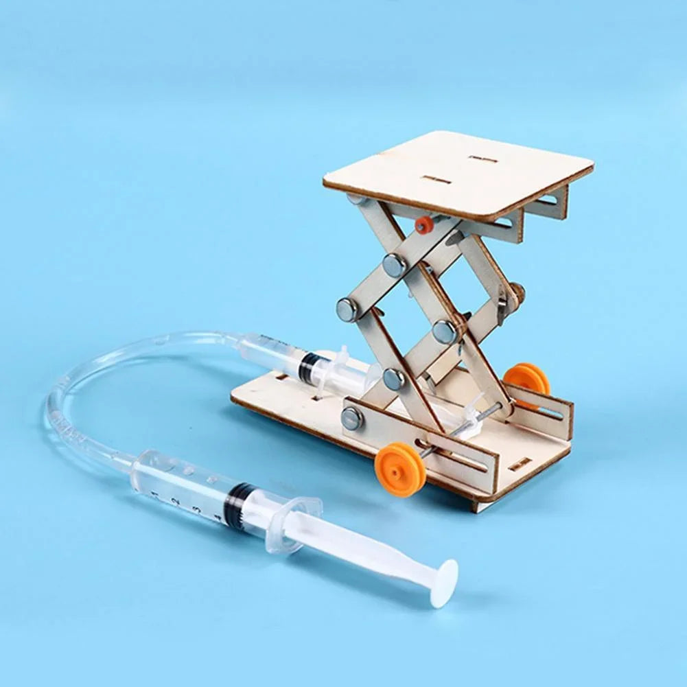 1Set Kids DIY Science Toys Hydraulic Lift Table Model Educational Scientific Experiment Kit for Physics School Projects