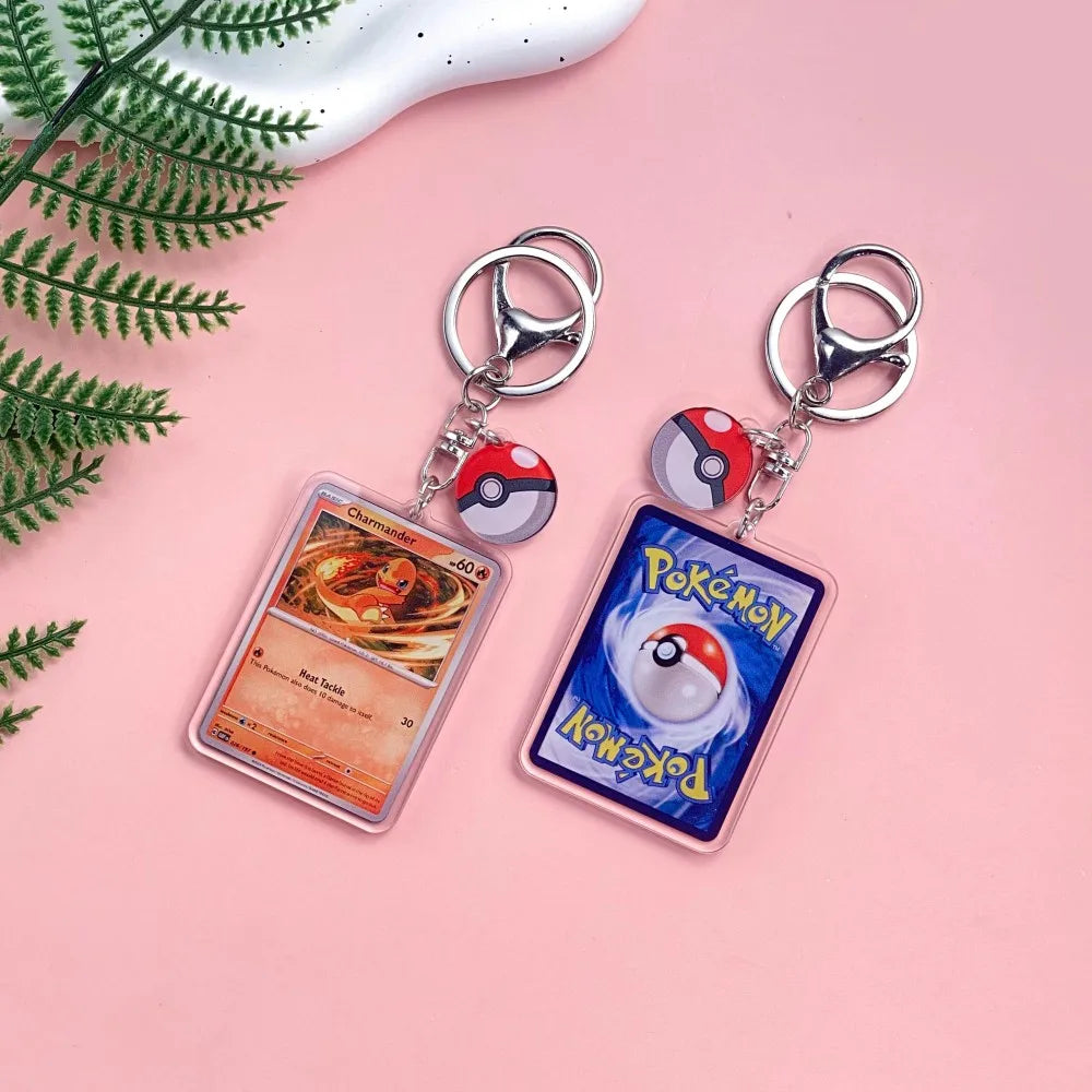 1/43Pcs Pokémon Pikachu Bulbasaur Gold Saint Acrylic Keychain Backpack Pendant Bag Charms Accessories Decoration Holiday Gifts