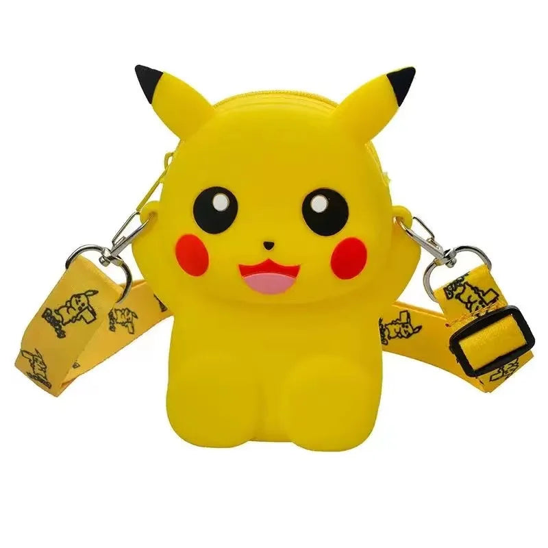Pokemon Pikachu Lovely Fashion Bag Princess Small Storage Silicone Purse Messenger Cartoon Figures Model Toy Children's Gift Bag