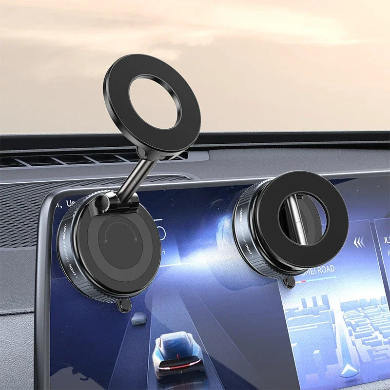 Car Bracket Vacuum Magnet Upgraded Version Multi-angles Adjustment Strong Magnetic Suck Foldable Car Navigation Phone Holder New