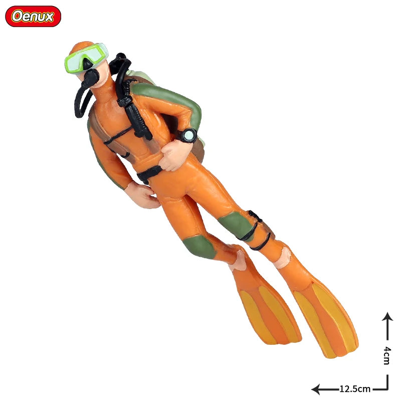 Oenux New Farmer People Model Simulation Farm Staff Feeder Action Figures Pig Animals Figurine Miniature Lovely Toys For Kids