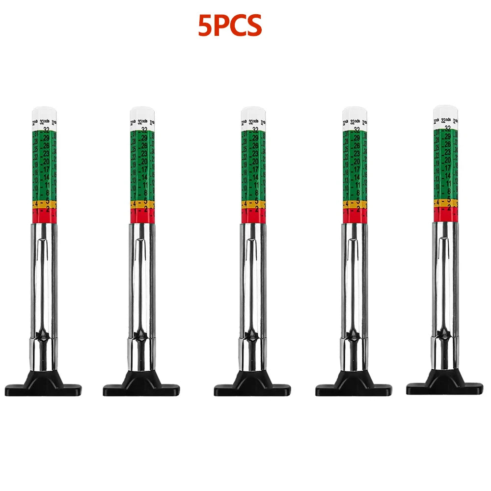 2/5/10Pcs Car Tyre Measuring Pen 25mm Universal Tire Tread Pattern Depth Measuring Tool AutomotiveTire Depth Gauge