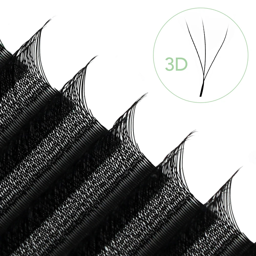 NATUHANA W-Shaped 4D 5D Volume Eyelash Extensions Premade Volume Fans W Shape Lashes Natural Soft False Eyelashes for Makeup